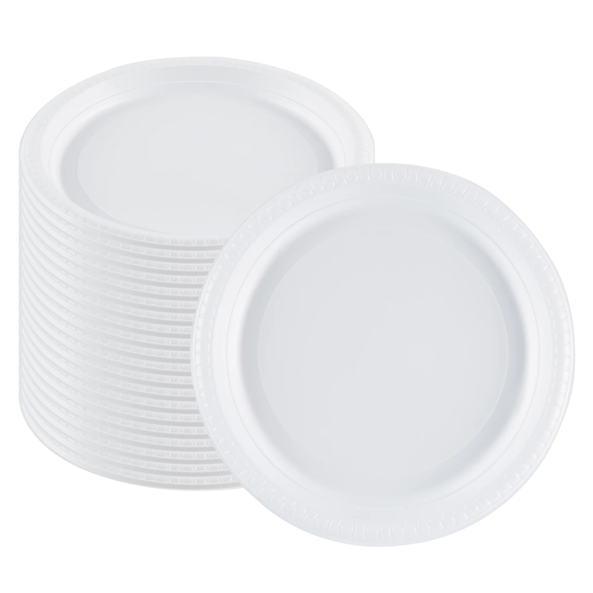 10in wht. Plastic Plate 500 (101) 10in wht. Plastic Plate 500 (101)