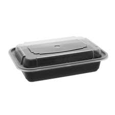 16oz Black RECT. Microweber Cont 150ct