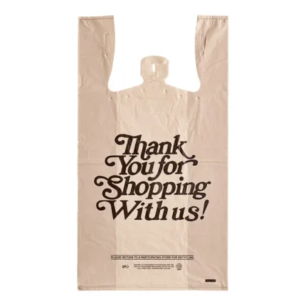 1/6   BEIGE/BROWN   Thank You  Plastic Bag 600