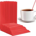 COFFEE STIRRER RED Plastic 7-1/4 Single Pack ( SIP N JOY)