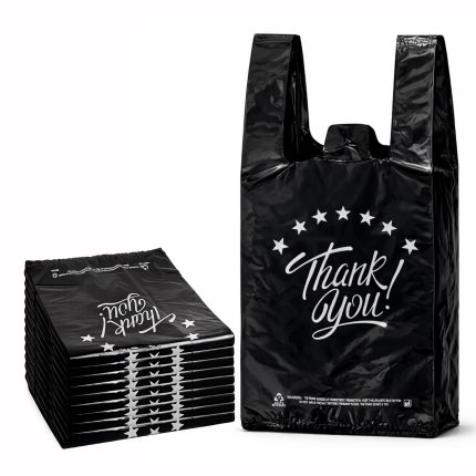 1/10 Black Plastic Bag THANK YOU 1500