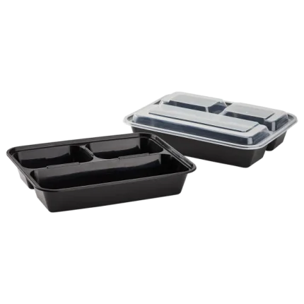 FH-132B 32oz Black Mic. Container 150set Rectangular