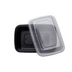 HJ24B AB 938B / A838B 24oz RECTANGLE BLACK MIC Container 150set