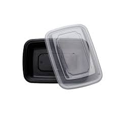 HJ24B AB 938B / A838B 24oz RECTANGLE BLACK MIC Container 150set