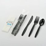 Meal kit(Fork,knife,soup spoon,Napkin) 250 BLACK