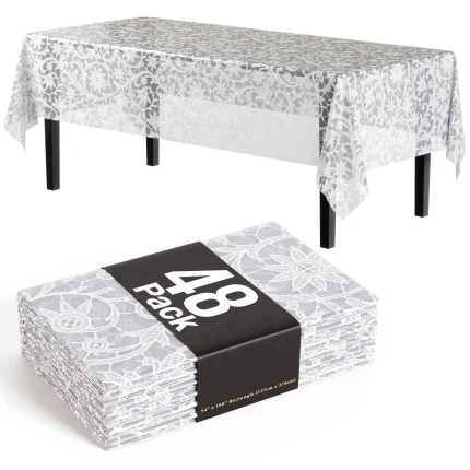 Table Cloth Plastic 54X108 48ct