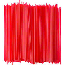 5″ RED Plastic Stirrer 10×1000( SIP N JOY)