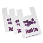 plastic Shopping bag white flower(1)