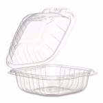 H57 CLR. HINGED CONT. 6''X5-3/4''X3'' 4X125 (500)